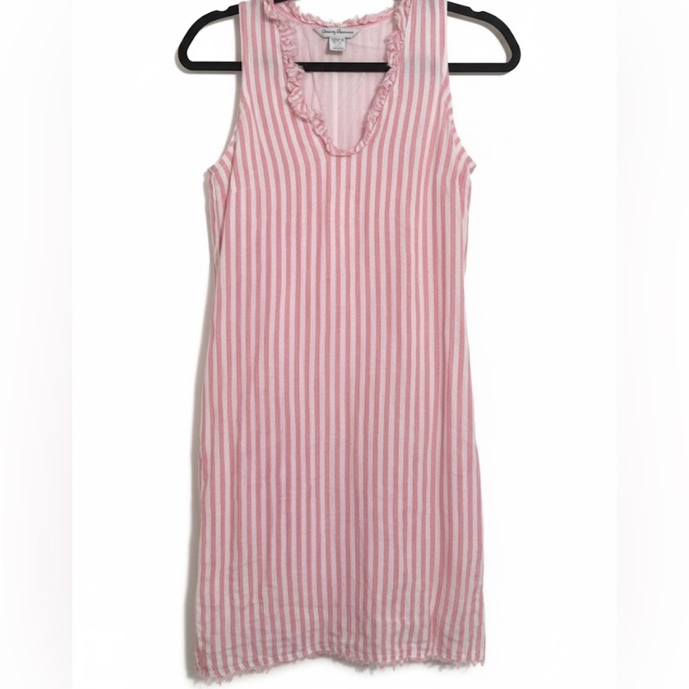 Tommy Bahama Coral and White Striped Mini Dress